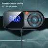 Adapter FM zendermodulator Auto Mp3 -spelerontvanger 3.5mm Aux Bluetooth Wireless Radio Receiver Grote LCD -scherm Handsfree TF -kaart