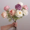 Fiori decorativi simulazione fiore atiticial rosa falsa bouquet decorazione nuziale floreale decorazioni di seta pografia oggetti di seta