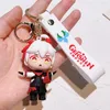 Keychains Creative Genshin Impact handgemaakte sleutelhanger rond het schattige spelpersonage Silicone Doll Schoolbag hangers