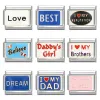 Stands Fashion Dream Best Believe Love Words Italian Charms Links Square Beads Fit 9 mm Bracelet italien en acier inoxydable DIY Making Gifts