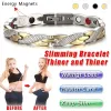 Stränge Körper schließen Gewichtsverlust Antifatigue -Heilung Armband Hämatitperlen Stretch Armband Magnetische Therapie Perle Slim für Männer Frauen