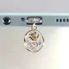 Cell Phone Anti-Dust Gadgets Mobile phone dust plug/charging port decorative pendant/suitable for iPhone/Type-C/dust plug LOVE rose Y240423