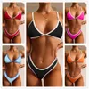 Neuer Stil Badeanzug für Frauen, solide Farbe sexy Dreieckstasche, Bikini Badeanzug für Frauen