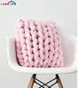 Pillow Sofa Chair Decor Hand Woven Rest Solid Car Seat Back Knitted Office Fluffy Throw Toys Doll Present