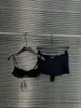 Projektantki strojów kąpielowych damskiej wiosny i letni klasyczny kontrastowy strój kąpielowy dwuczęściowy zestaw temperamentu bez ramiączek mały czołg seksowna pikantna dziewczyna dla kobiet