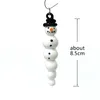 装飾的な置物ムラーノガラスクリスマスアイスペンダントかわいいクリスマン雪だるまサンタクロース装飾