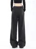 Jeans féminins American Vintage High Street Casual Taist Tableser Fashion Black Straight Loose Femme All-Match Wide Leg Pant