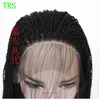 Braided Wig Baby Hair Two Strands Small Dirty Synthetic Fiber Front Lace Head Cover Half Hand Hook