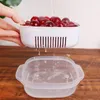 Bouteilles de rangement Contructeur de boîte alimentaire Réfrigérateur portable Fruit Vegetable Organisateur de maintien frais à déjeuner Transparent micro-ondes