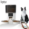 Nourrir 4L avec une caméra HD Automatique Adpied Feeder Cat and Dog Aliments Dispensateur Automatique Convient à deux animaux de compagnie pour animaux de compagnie Feed Remote Feed