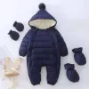 Coats 2022 Novo moda Autumn Winter Romper Roupas Infantis Recém -nascidos Babysuit Baby Girl Girl Garoll Snow para crianças Snowsuit Snowship