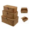 Baskets 1PCS Manual Woven Storage Basket Lid Debris Consolidation Box Sorting Jewelry WF1016