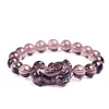 Strands Obsidiana Pixiu Bracelet Contas de pulseira de pulseira artesanal riqueza de pedra natural e boa sorte homens mulheres unissex chinês feng shui