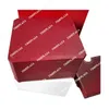 Gratis frakt Hot New Red Square Box Watch Box Original Men's Watch Box inuti och utanför