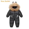 Coats 30 Baby Dinosaur Cleren Snowsuit 90% Duck Down Jacket For Girls Coat Winter Overalls Kids Park baby Boy Sneeuw Draag waterdicht