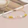 Strängar Go2Boho Colorful Shell Star Cryastl Bead Armband Friendship Summer Armband för kvinnor Boho smycken Set present Ny i Fashion Tre