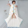 Uppsättningar Organisk bomull 012 Y Baby Sleeping Bag Läckbar ärm varm spädbarn Toddler Wearable Filt SleepSack Bedding Antikick Quilt
