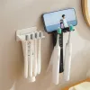 Heads Appliance Rack Convenient Innovative Wallmounted Toothbrush Holder With Storage Bathroom Toiletry Rack Toothpaste Holder
