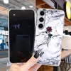 حالات الهاتف الخلوي لـ Galaxy S24 Case S24 Plus S 24 Ultra Phone Cover Marble Clear Coque Soft TPU Fundas for S24+ S24Plus Shell