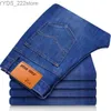 Jesienne dżinsy damskie i zimowe wełna ciepłe dżinsy mody spodnie biznesowe retro klasyczne dżinsy spodnie swobodne elastyczne szczupłe dżinsy YQ240423
