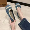 Casual Shoes 2024 Summer Hollow Out Flat Ballet Women Cozy Square Toe Loafers