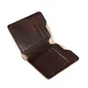 Wallets Fashion Cowhide Genuine Leather Short Purse For Men Casual Vintage Bifold Wallet Versatile Money Clips Clutch W204