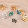 Bandas Anslow Novos itens Jóias de moda por atacado de alta qualidade anel de cor de ouro com dedo plaed dedo de verão Trendy Charms de design exclusivo