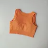 Tenue de yoga Bra de sports de sport féminin Ribbed Soulting sans couture Cropped Fitness Running Tops Sport Gest Gym Push Up Underwear