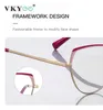 Vicky Fashion Design de lecture Lunettes Femmes Pink Optical Cadre Prescription personnalisée Anti-Blue Light Computer Eyeglass 3105 240416