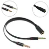 2024 NOWOŚĆ SŁUCHODÓW SPLITTER JACK 3,5 mm stereo audio 2 samiec do 1 samica adaptera kabla Mikrofon dla słuchawek Portable dla stereo adapter audio