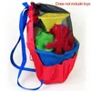 DrawString Organizer Sports Mesh Bag Portable Kids Clothes Handdukar Sand Toy Storage Stora kapacitet Ryggsäck Net utomhusbarn