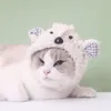Psa odzieżowa ładna kreskówka owca kształt pet kot kapelusz na nakrycia głowy hekard regulowany strój
