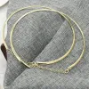 Necklaces 304 Stainless Steel Collar Neck Ring Necklace Silver Color Big Circle Metal Pendant Torque Statement Necklace Jewelry Findings