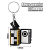 Keychains 6 PCS Sublimatie Camera Film Roll Keychain Kit met 15 POS Picture Key Chain Set voor geheugen Verjaardagscadeaus DIY Crafts