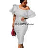 Ethnic Clothing Zwarte Afrikaanse Jurken Voor Vrouwen Dashiki Bodycon Office Lady Pencil Dress Kleding Mode Elegante Dames Afrika