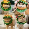 إكسسوارات Cat Recovery Collar Pet Cone Cone Loved Cute Elizabethan Collar للقطط الكلاب الصغيرة Hamburger Shape Hat