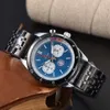 Top Luxury Breiting Watch Mens Watch Chronograph 44mm orologi Quartz Breightling Morove di orologio Montre de Luxe Premier Designer Watch Hot Sale Steel Strap 429 129