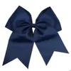 Hair Accessories Hair Accessories Girls Solid Ribbon Grosgrain Bows Clip With Elastic Ties Bobbles Cheerleading Drop Delivery Baby Ki Dh0Fx