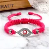 Брушковые ручные турецкие браслеты для глаз для женщин для женщин, плетеные красные веревки