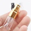 Bottiglie di stoccaggio 100 pezzi/lotto Perfume in vetro da 2 ml Refume ricaricabile per atomizzatore metallico a spruzzo campione Contenitore cosmetico da viaggio portatile