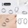 Earrings G23 Titanium Hoop Earrings 16G Nose Ring Septum Sexy Ear Helix Cartilag Piercing Jewelry Zircon Earlobe Circle Gift For Women