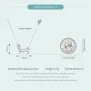 Colliers Bisaer 925 Sterling Silver Dckhund Dog Collier Pendante Animaux Pet Zircon Chaîne réglable plaquée Platinum Femmes Fine Bijoux