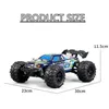 Electric/RC CAR RC -auto's Off Road 4x4 met LED -koplamp 1/16 Schaal Rock Crawler 4WD 2.4G 50 km High Speed Drift Remote Monster Truck Toys T240422