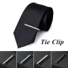 Clips Simple Fashion Tie Clips Men's Met Metal Coldie Daily Business Wedding Cérémonie Tie Clip Clip Pin Men Party Bijoux Accessoires