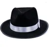 Berets Fedora Hat for Women Men with Belt Panama Magik Black Cosplay Dress Up