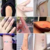 Tattoos 30pcs Korean Ins Hyunya Tattoo Sticker Kawaii Cute Cartoon Line Finger Bracelet Colorful Smiling Face Neck Foot Tattoo Sticker