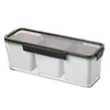 Plates Chilled Condiment Server With Lid 3 Section On Ice Multifunctional Serving Tray For Picnic Appetizers Vegetables Meats Salad