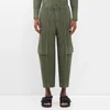 Miyake pleated overalls mens military green nine-point pants mens four-season casual pants loose Japanese pleated pants 240422