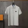 Praada Polo Mens Designer Polo Shirt Mens Polos T Shirt Tees High-End Polo Fashion Cotton V Neck Man Tops Tees Woman Tshirts Luxury Casual Asian Size M-3XL 884