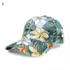 Ball Caps Femmes Spring été Suncreen Baseball Flower Floral Imprime de vacances Style de vacances Casual Sport Dome CHATS FASHE BEACH SORN HAT